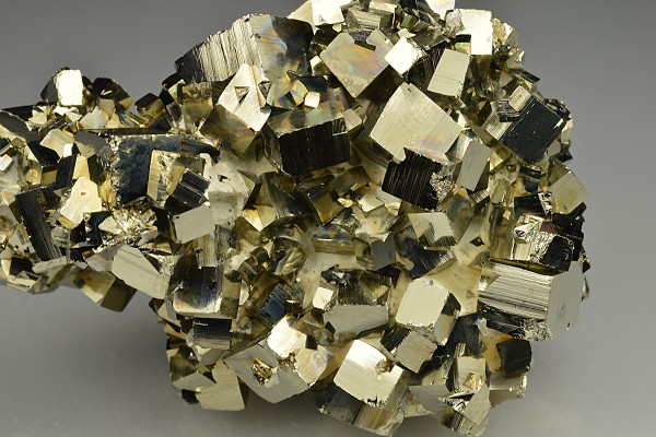 Pyrite on Calcite