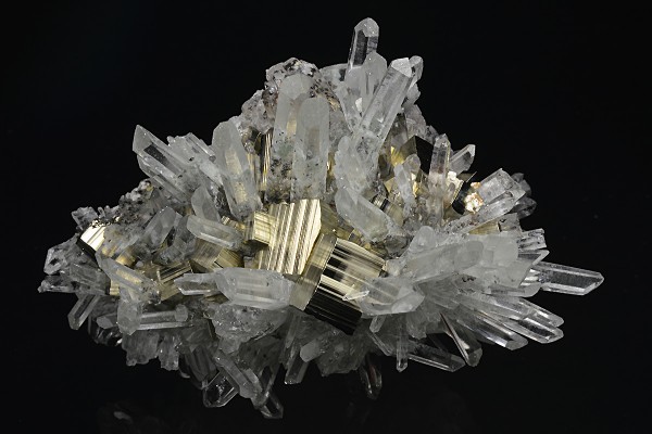 Pyrite on Quartz