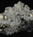 Pyrite on Quartz, Calcite