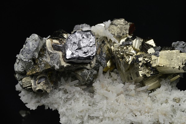 Pyrite, Galena, Quartz