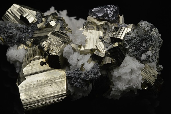Pyrite, Galena, Quartz