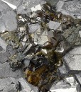 Galena, gem Sphalerite var.Cleiophane, Chalcopyrite