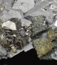 Galena, gem Sphalerite var.Cleiophane, Chalcopyrite