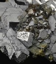 Galena, gem Sphalerite var.Cleiophane, Chalcopyrite