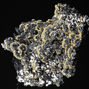 Spinel law twin Galena tinged with Calcite