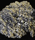 Spinel law twin Galena tinged with Calcite