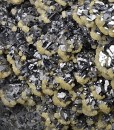 Spinel law twin Galena tinged with Calcite