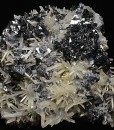 Sphalerite tetrahedrons, Galena, Quartz