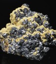 Spinel law twin Galena tinged with Calcite
