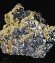 Spinel law twin Galena tinged with Calcite