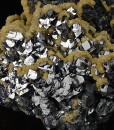 Spinel law twin Galena tinged with Calcite