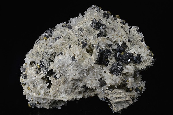 Quartz, Chalcopyrite, Pyrite, Sphalerite