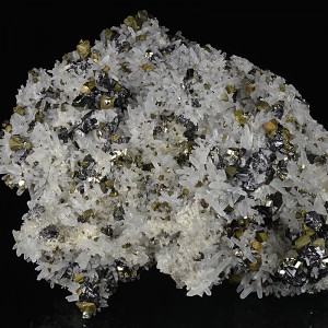 Quartz, Chalcopyrite, Pyrite, Sphalerite