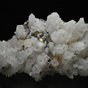 Quartz with growth phantoms, Pyrite, Galena