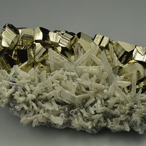 Pyrite on Quartz