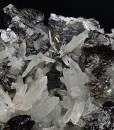 Quartz, Pyrite, thin Galena plate, Sphalerite