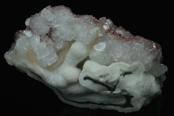 Pink Apophyllite, Chalcedony, Stilbite