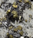 Quartz, Sphalerite, Chalcopyrite, Pyrite