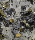 Quartz, Sphalerite, Chalcopyrite, Pyrite