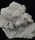 Pyrite on Quartz, Calcite
