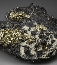 Pyrite on Sphalerite, Quartz