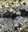 Pyrite on Sphalerite, Quartz