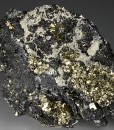 Pyrite on Sphalerite, Quartz