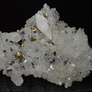 Quartz, Calcite, Chalcopyrite
