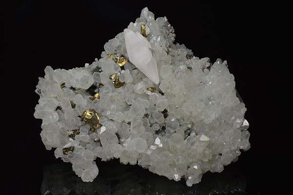Quartz, Calcite, Chalcopyrite