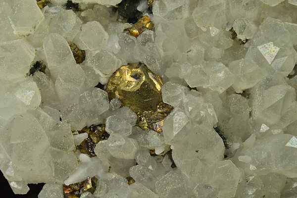 Quartz, Calcite, Chalcopyrite