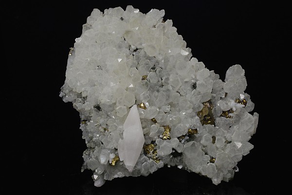 Quartz, Calcite, Chalcopyrite