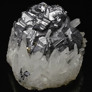 Twinned Galena, Quartz, Pyrite