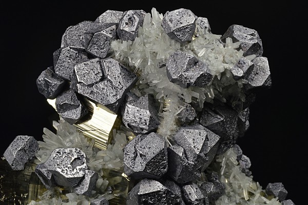 Truncated Galena, Quartz, Pyrite