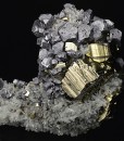 Truncated Galena, Quartz, Pyrite