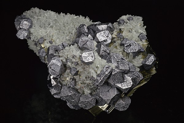 Truncated Galena, Quartz, Pyrite