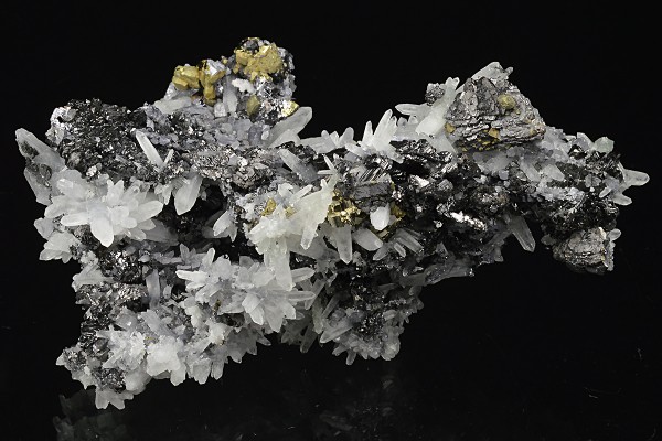 Thin Galena plates, Sphalerite, Quartz, Chalcopyrite