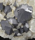 Twinned Galena, Calcite