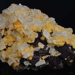 Pyrite, two generations Calcite