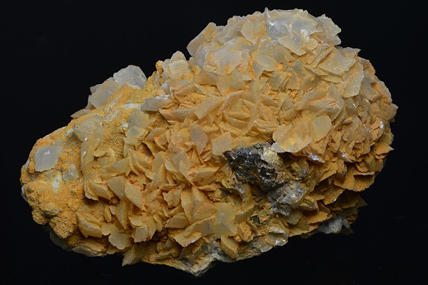 Pyrite, two generations Calcite
