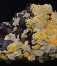 Pyrite, two generations Calcite