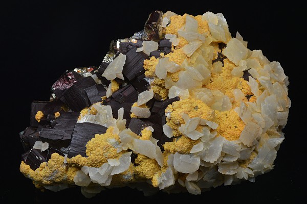 Pyrite, two generations Calcite