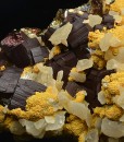 Pyrite, two generations Calcite