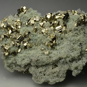 Pyrite on Quartz, Sphalerite