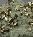 Pyrite on Quartz, Sphalerite