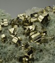 Pyrite on Quartz, Sphalerite