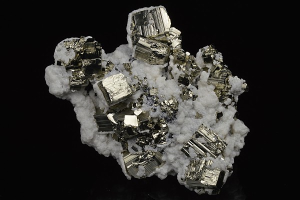Calcite on Pyrite