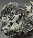Quartz on Sphalerite, Chalcopyrite, Pyrite, Galena