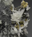 Quartz on Sphalerite, Chalcopyrite, Pyrite, Galena