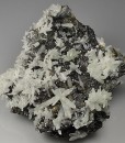 Quartz on Sphalerite, Chalcopyrite, Pyrite, Galena