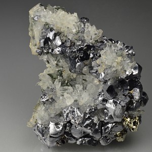 Twinned Galena, Pyrite, Quartz